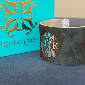 Rustic Cuff green & brown Cuff